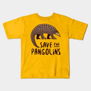 Endangered Pangolin - Save the Pangolins Kids T-Shirt